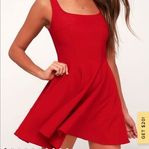 Lulus- Home Before Daylight Red Dress